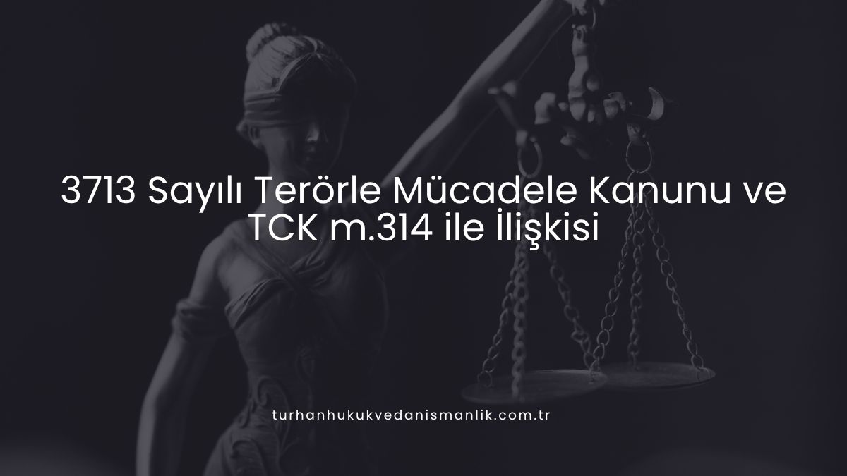 3713 Sayılı Terörle Mücadele Kanunu ve TCK m.314 ile İlişkisi