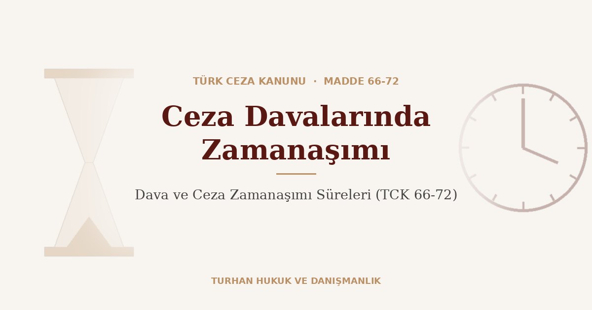 Ceza zamanaşımı ve dava zamanaşımı TCK 66